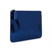 Christopher-Kane-Metallic-Blue-Leather-Pouch-Side