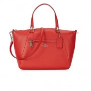 Coach-Prairie-red-grained-leather–tote-front
