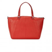 Coach-Prairie-red-grained-leather–tote-rear