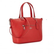Coach-Prairie-red-grained-leather–tote-side