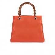 Gucci-Bamboo-Mini-Orange-Leather-Tote-Rear